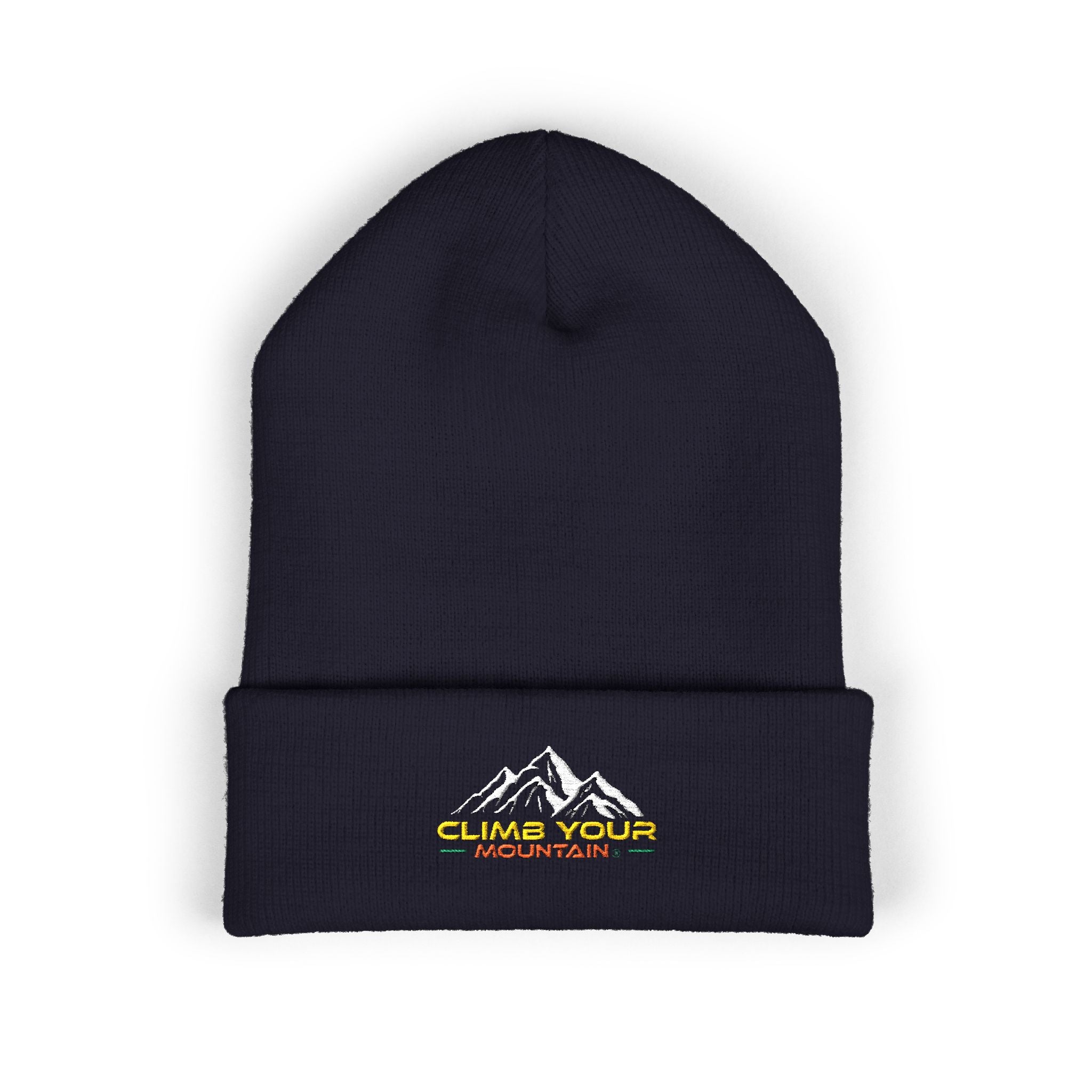 Mountain Climb Embroidered Beanie | Cozy Winter Hat | Outdoor Adventure Beanie | Birthday Gift | Hiking Accessories | Casual Streetwear