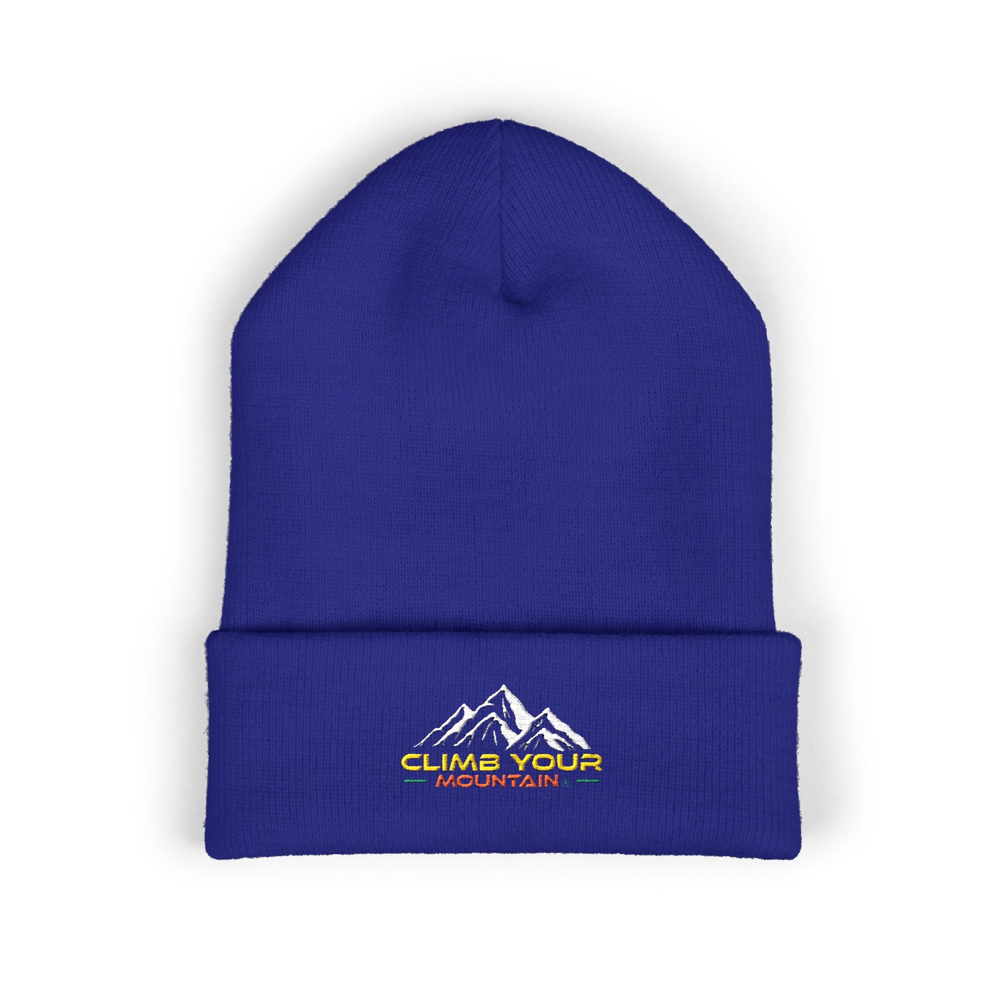 Mountain Climb Embroidered Beanie | Cozy Winter Hat | Outdoor Adventure Beanie | Birthday Gift | Hiking Accessories | Casual Streetwear