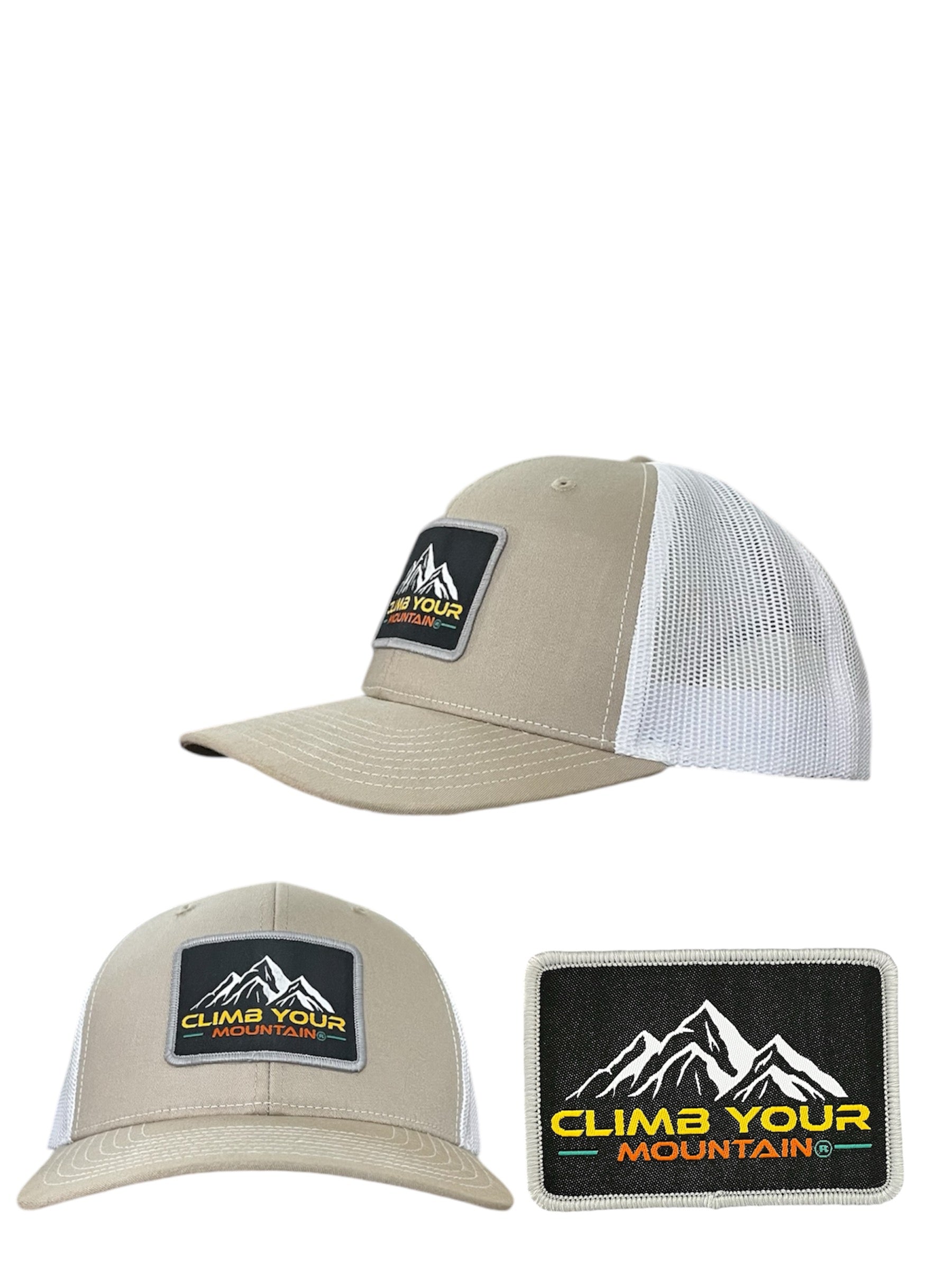 Climb Your Mountain Khaki Trucker Hat