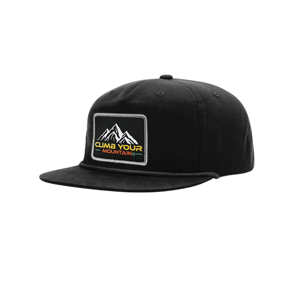 Climb Your Mountain Black Outdoor Rope Snapback