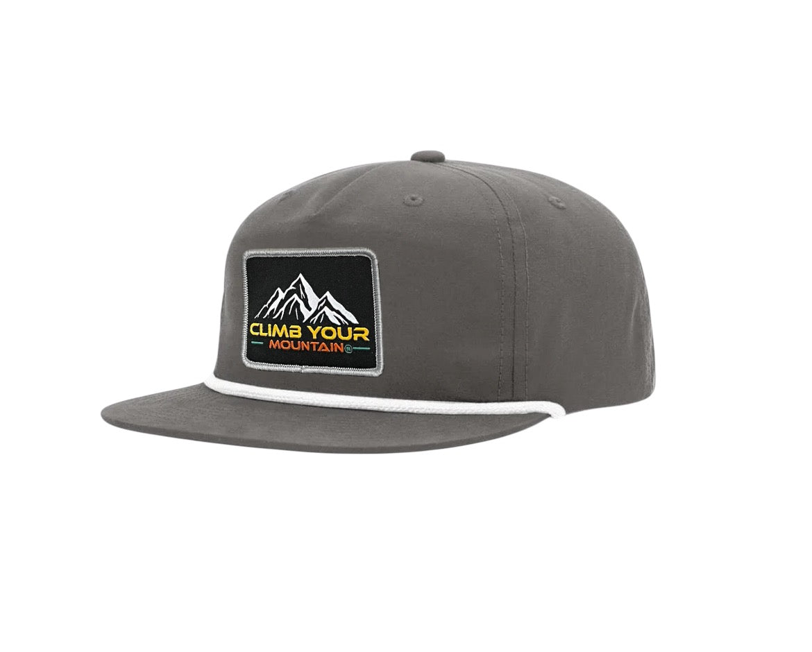 Climb Your Mountain Gray Outdoor Rope Snapback