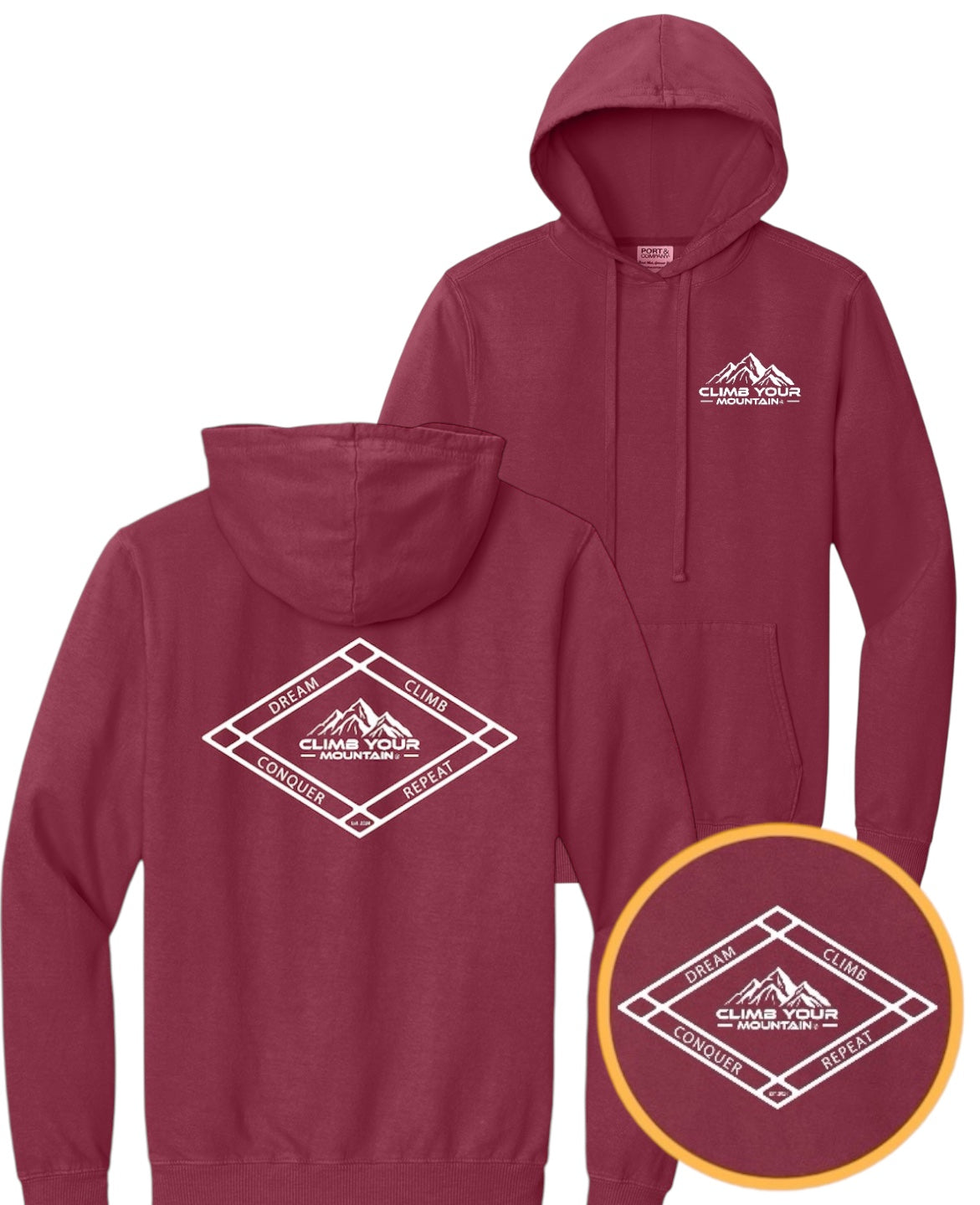 Dream Climb Conquer Repeat Unisex Hoodie