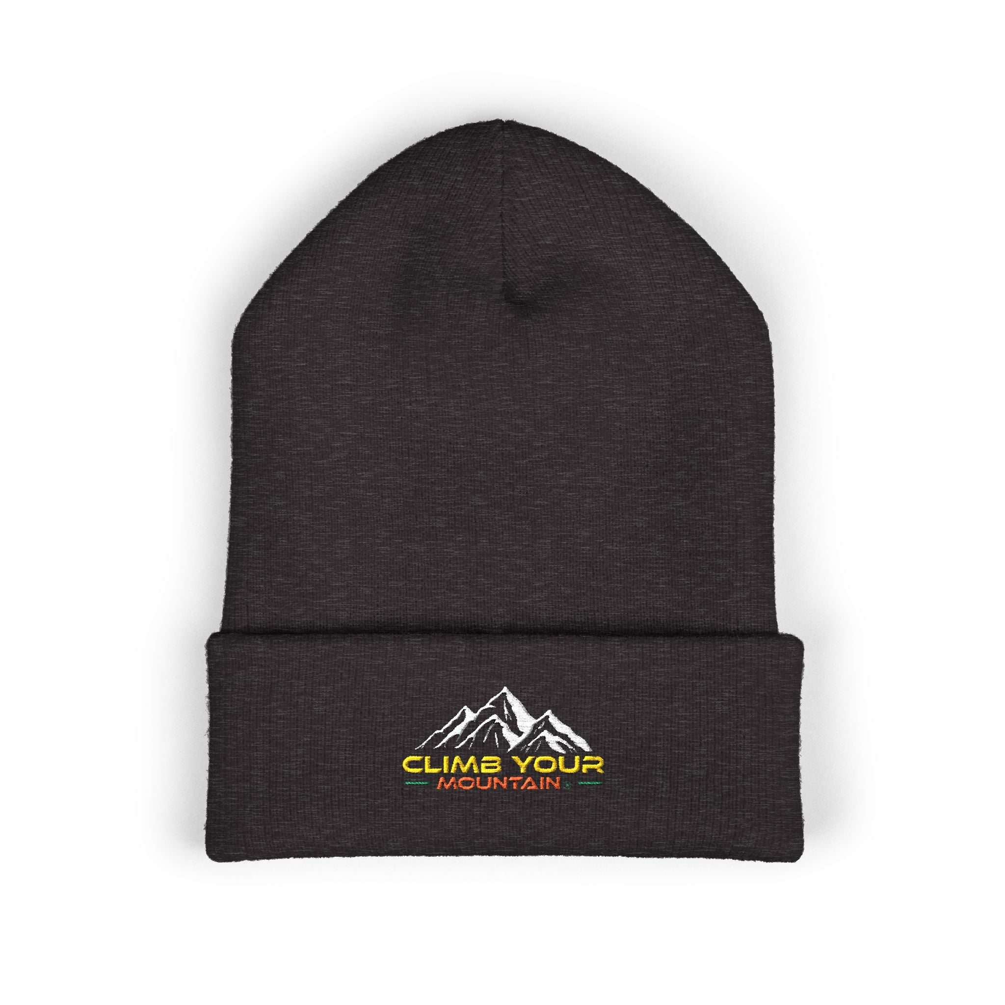 Mountain Climb Embroidered Beanie | Cozy Winter Hat | Outdoor Adventure Beanie | Birthday Gift | Hiking Accessories | Casual Streetwear