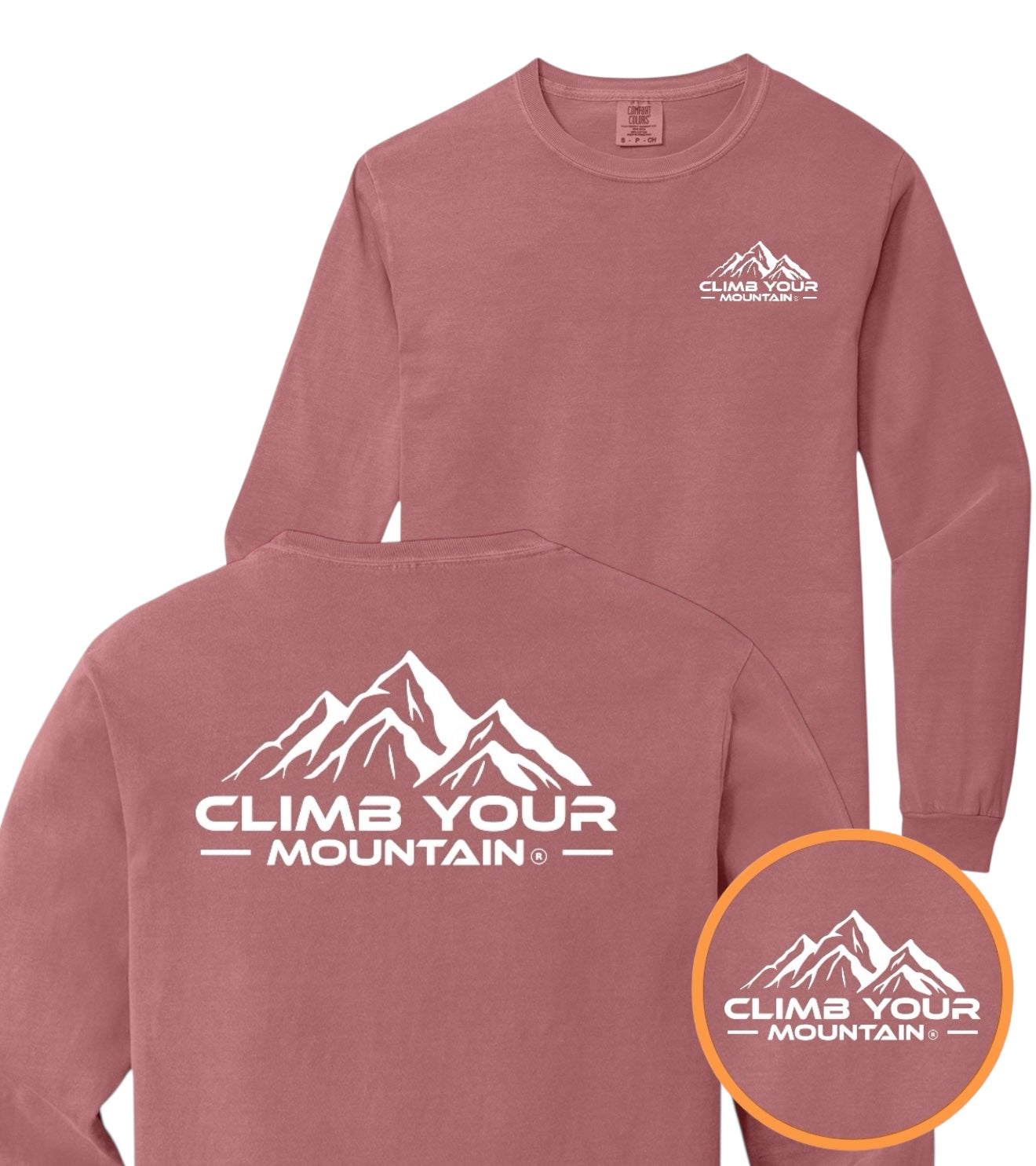 Climb Your Mountain Long Sleeve Unisex Comfort Colors